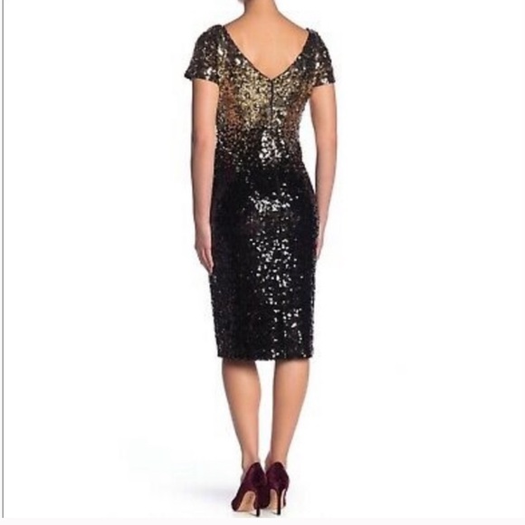 🍃💕NWT MARINA Ombré Sequin Midi Sheath Dress - Picture 2 of 10